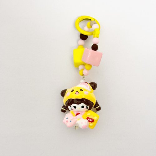Hand Painted Doll Phone Charm- Pikachu kitty