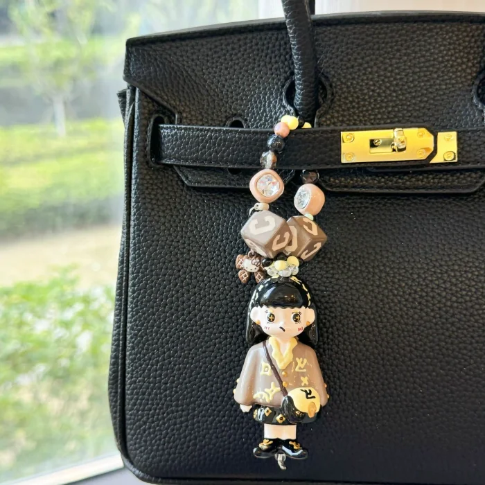 Hand Painted Doll Phone Charm Momoko