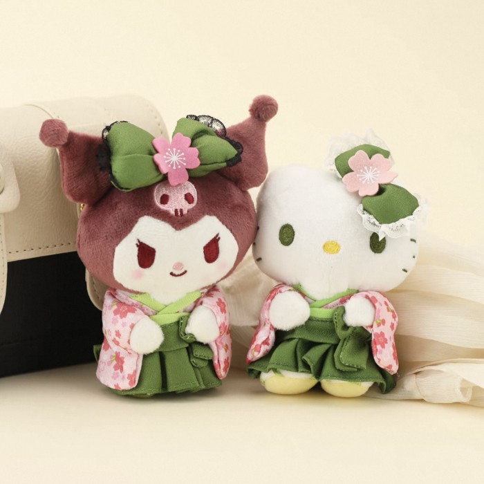 Plush dolls bag Charms Kimono kitty