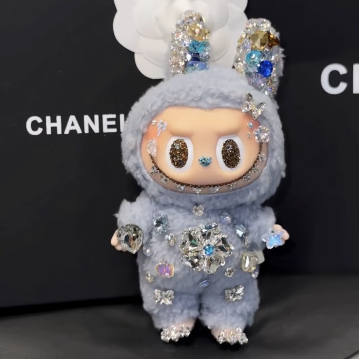 Swarovski Popmart Plush Labubu 1.0 Exciting MACARON