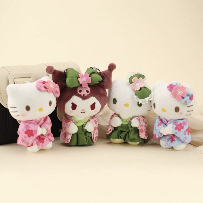 Plush dolls bag Charms Kimono kitty