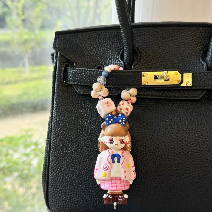 Hand Painted Doll Phone Charm Momoko