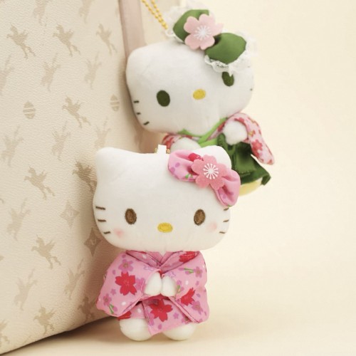 Plush dolls bag Charms Kimono kitty