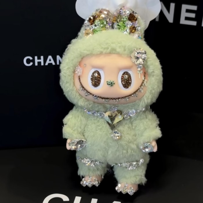 Swarovski Popmart Plush Labubu 1.0 Exciting MACARON