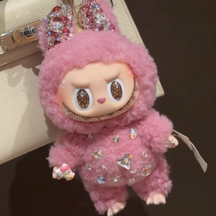 Swarovski Popmart Plush Labubu 1.0 Exciting MACARON