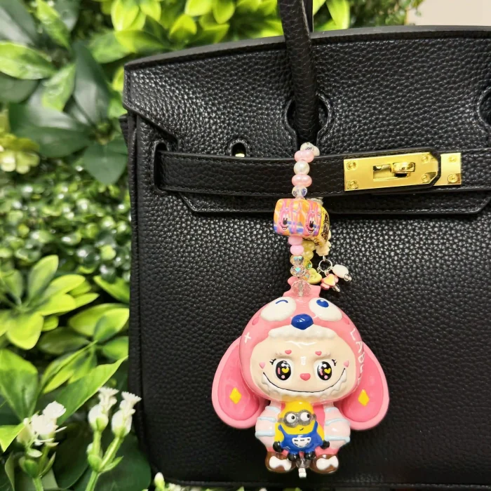 Hand Painted Doll BAG Charm-ANGEL LABUBU