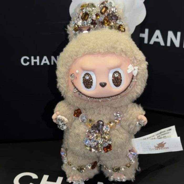 Swarovski Popmart Plush Labubu 1.0 Exciting MACARON