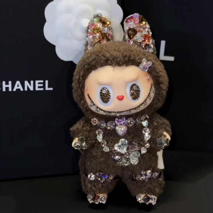 Swarovski Popmart Plush Labubu 1.0 Exciting MACARON