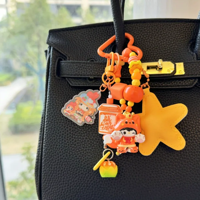 Hand Painted Doll Bag Charms Kitty