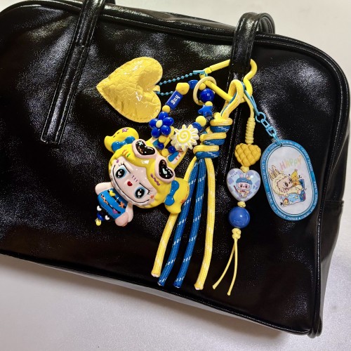 Hand Painted Doll BAG Charm