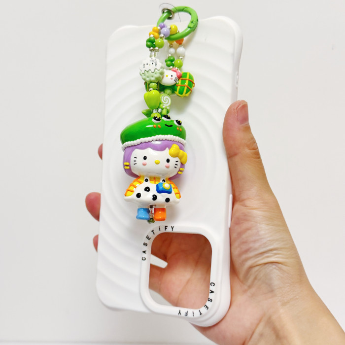 Hand Painted Doll Phone Charm