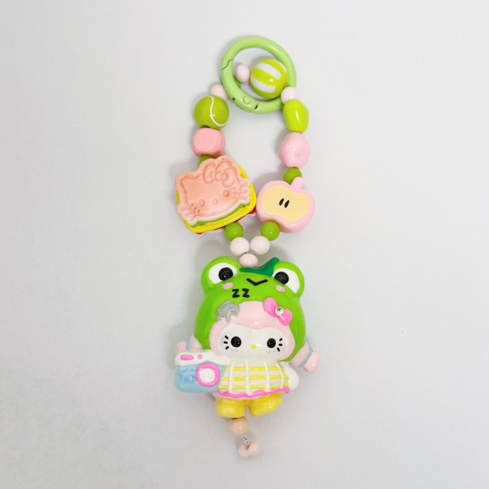 Hand Painted Doll Phone Charm keropi kitty