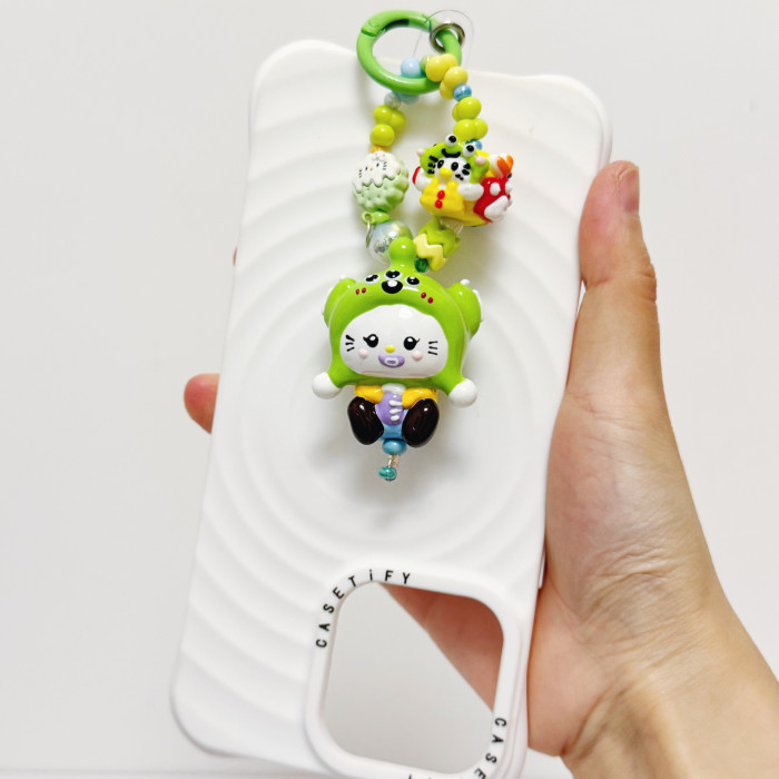 Hand Painted Doll Phone Charm