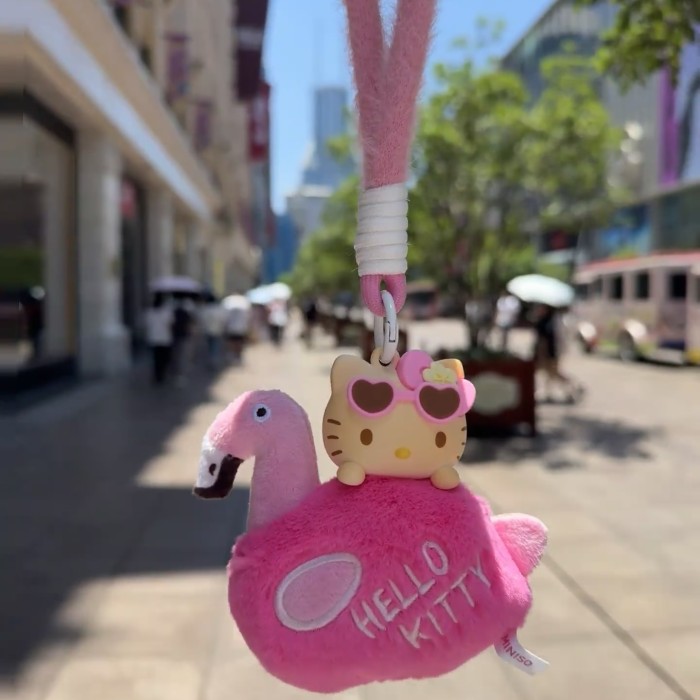 Plush dolls bag Charms Summer Kitty