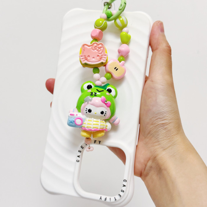 Hand Painted Doll Phone Charm keropi kitty