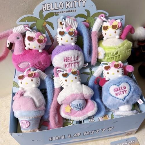 Plush dolls bag Charms Summer Kitty