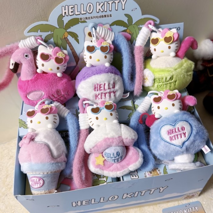 Plush dolls bag Charms Summer Kitty