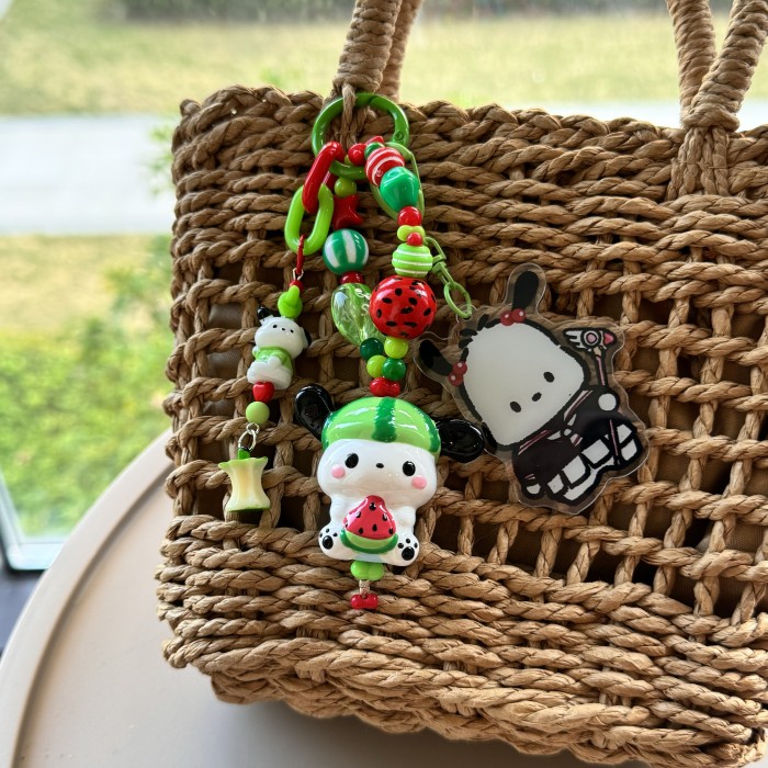 Hand Painted Doll Bag Charm Pochacco