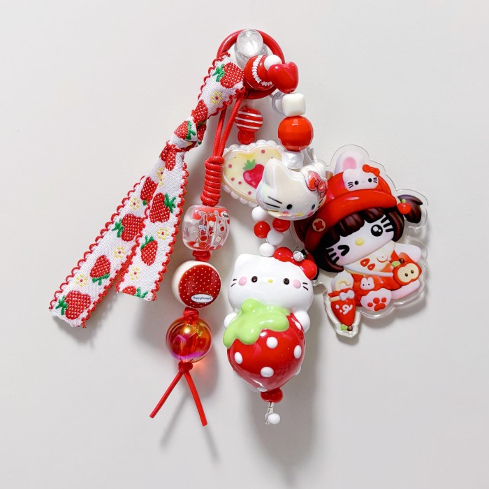 Hand Painted Doll Bag Charm Kitty