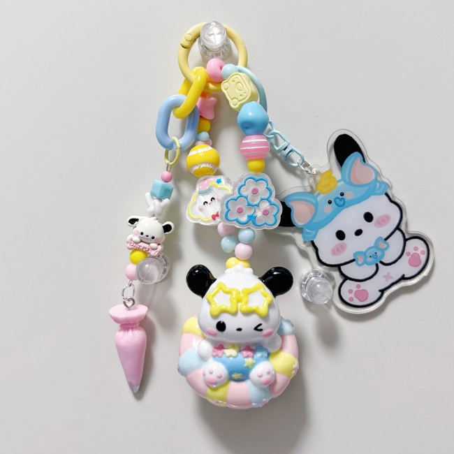 Hand Painted Doll Bag Charm Pochacco