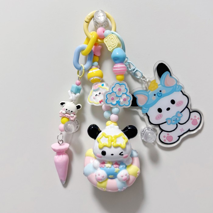 Hand Painted Doll Bag Charm Pochacco