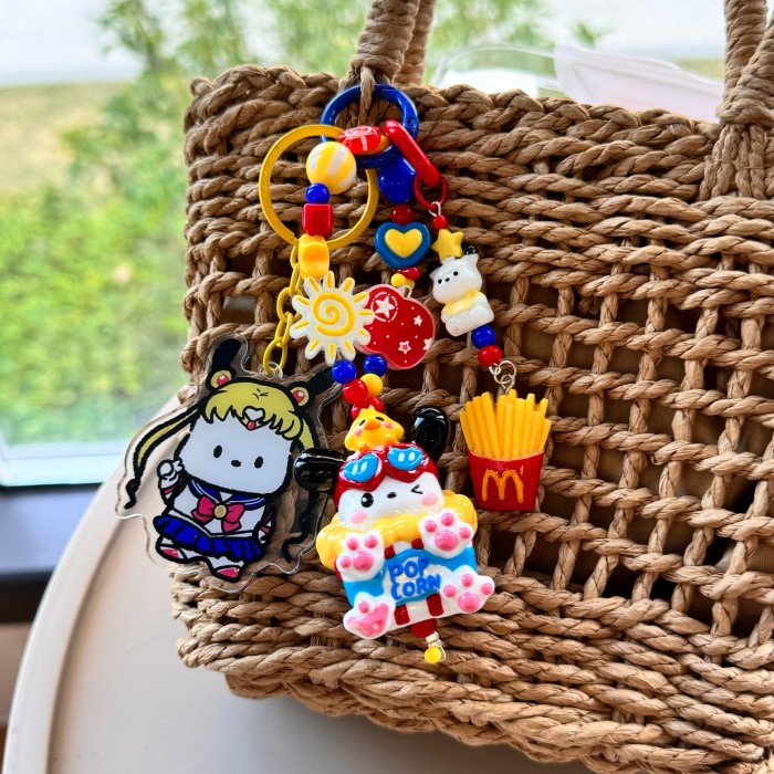 Hand Painted Doll Bag Charm Pochacco