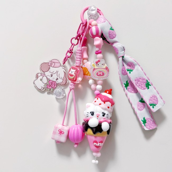 Hand Painted Doll Bag Charm Mikko