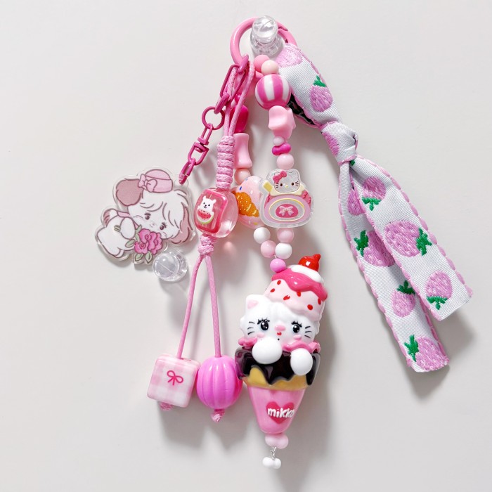 Hand Painted Doll Bag Charm Mikko