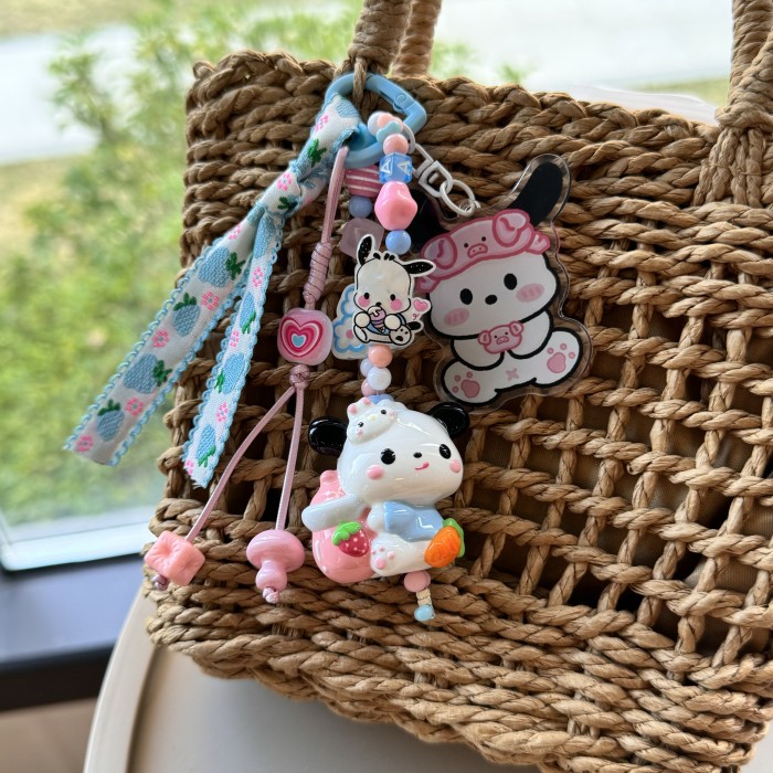 Hand Painted Doll Bag Charm Pochacco