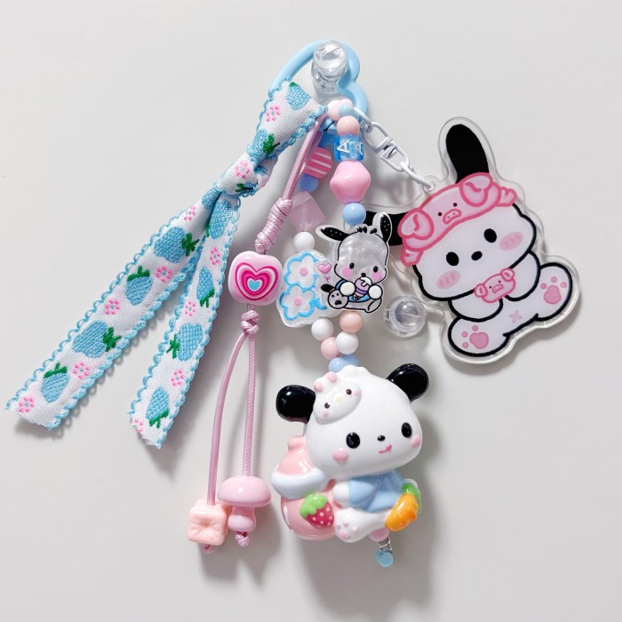 Hand Painted Doll Bag Charm Pochacco