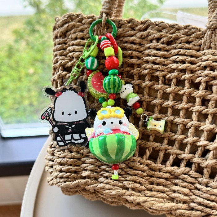 Hand Painted Doll Bag Charm Pochacco