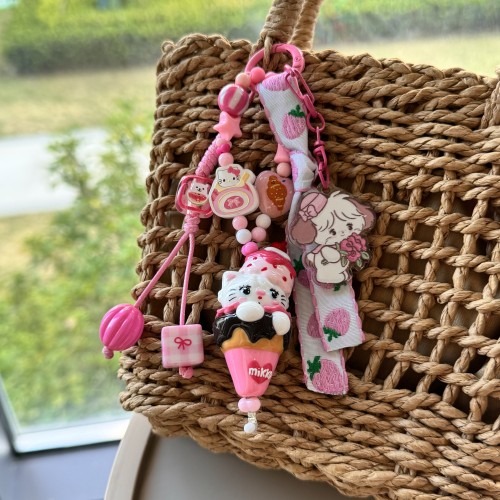 Hand Painted Doll Bag Charm Mikko