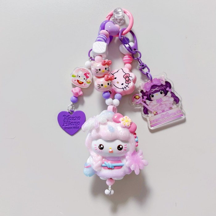 Hand Painted Doll Bag Charm Kitty