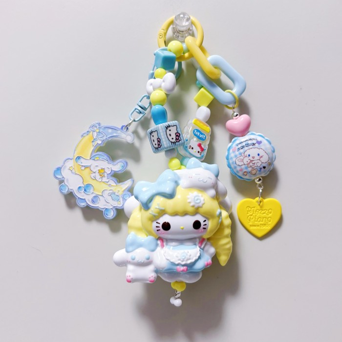 Hand Painted Doll Bag Charm Kitty