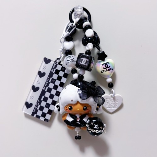 Hand Painted Doll Bag Charm Kitty