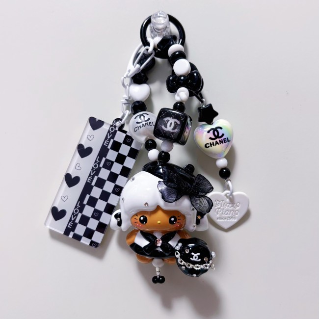 Hand Painted Doll Bag Charm Kitty