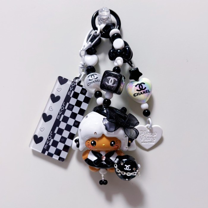 Hand Painted Doll Bag Charm Kitty