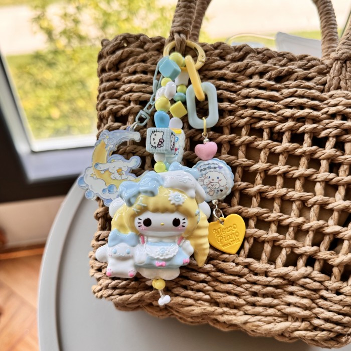 Hand Painted Doll Bag Charm Kitty