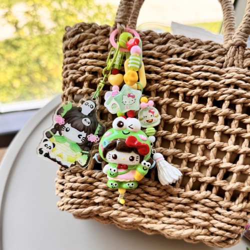 Hand Painted Doll Bag Charm Kitty