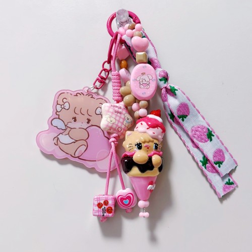 Hand Painted Doll Bag Charm Mikko