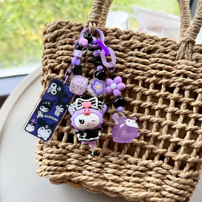 Hand Painted Doll Bag Charm Kuromi