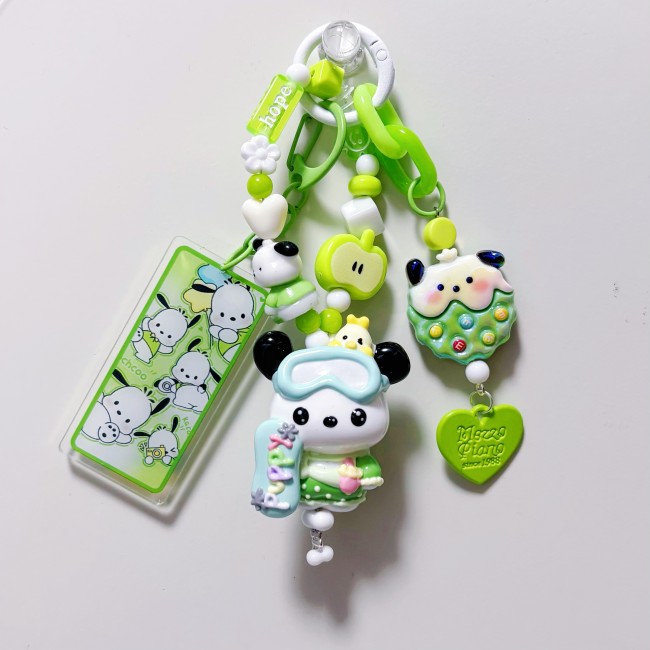 Hand Painted Doll Bag Charm Pochacco