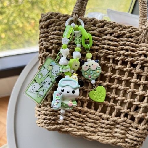 Hand Painted Doll Bag Charm Pochacco