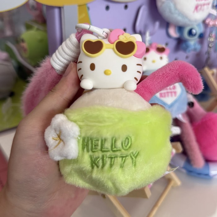 Plush dolls bag Charms Summer Kitty