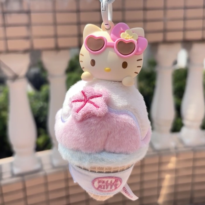 Plush dolls bag Charms Summer Kitty