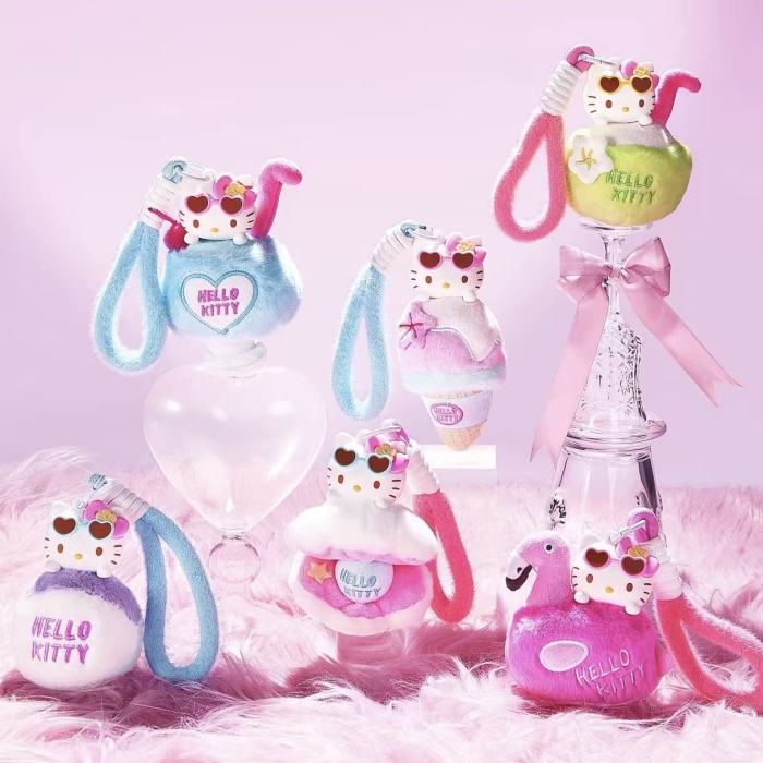 Plush dolls bag Charms Summer Kitty