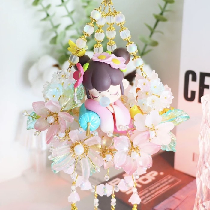 Handmade  Crystal Glass Charm Car Hanger Nanci