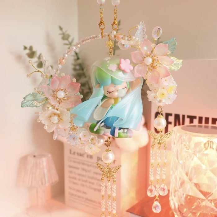 Handmade  Crystal Glass Charm Car Hanger Nanci