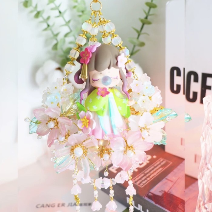 Handmade  Crystal Glass Charm Car Hanger Nanci