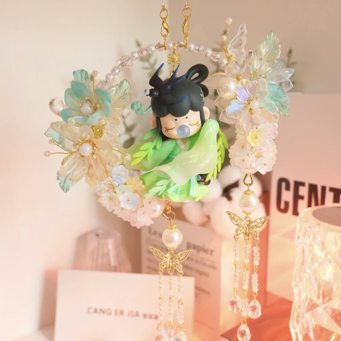 Handmade  Crystal Glass Charm Car Hanger Nanci